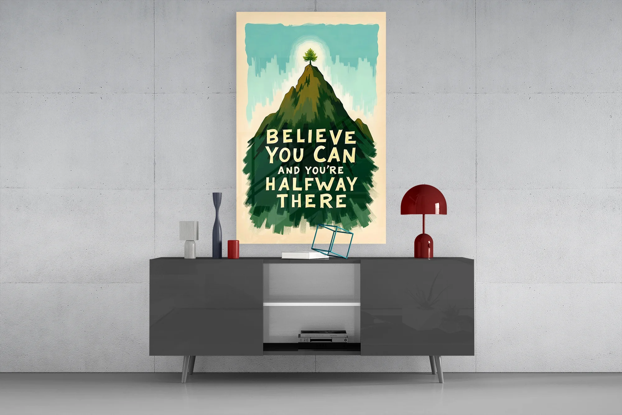 Believe You Can Glass Wall Art - Image 9