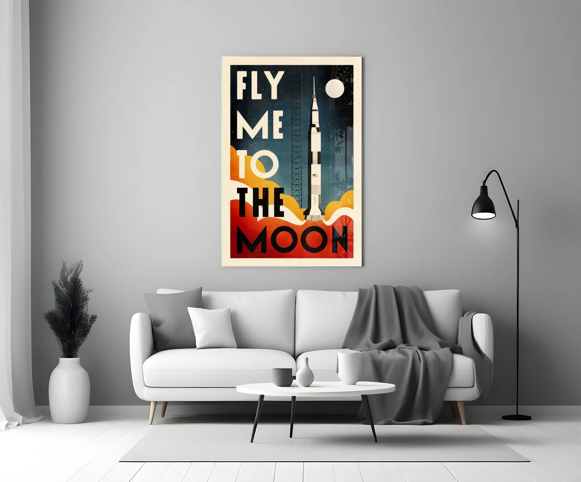 Moon Landing Glass Wall Art - Image 6