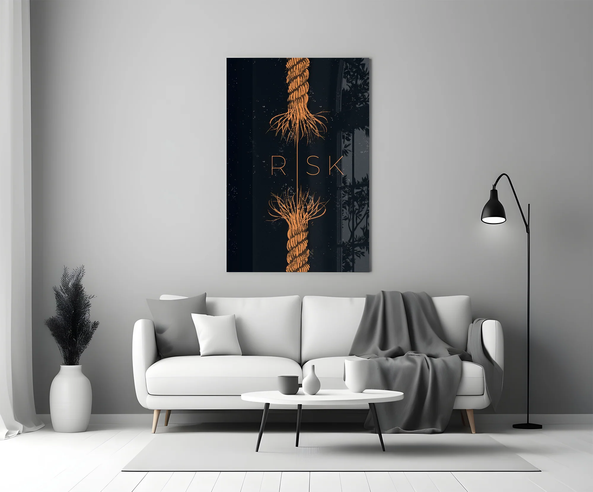 Risk Tangled Rope Glass Wall Art - Image 6