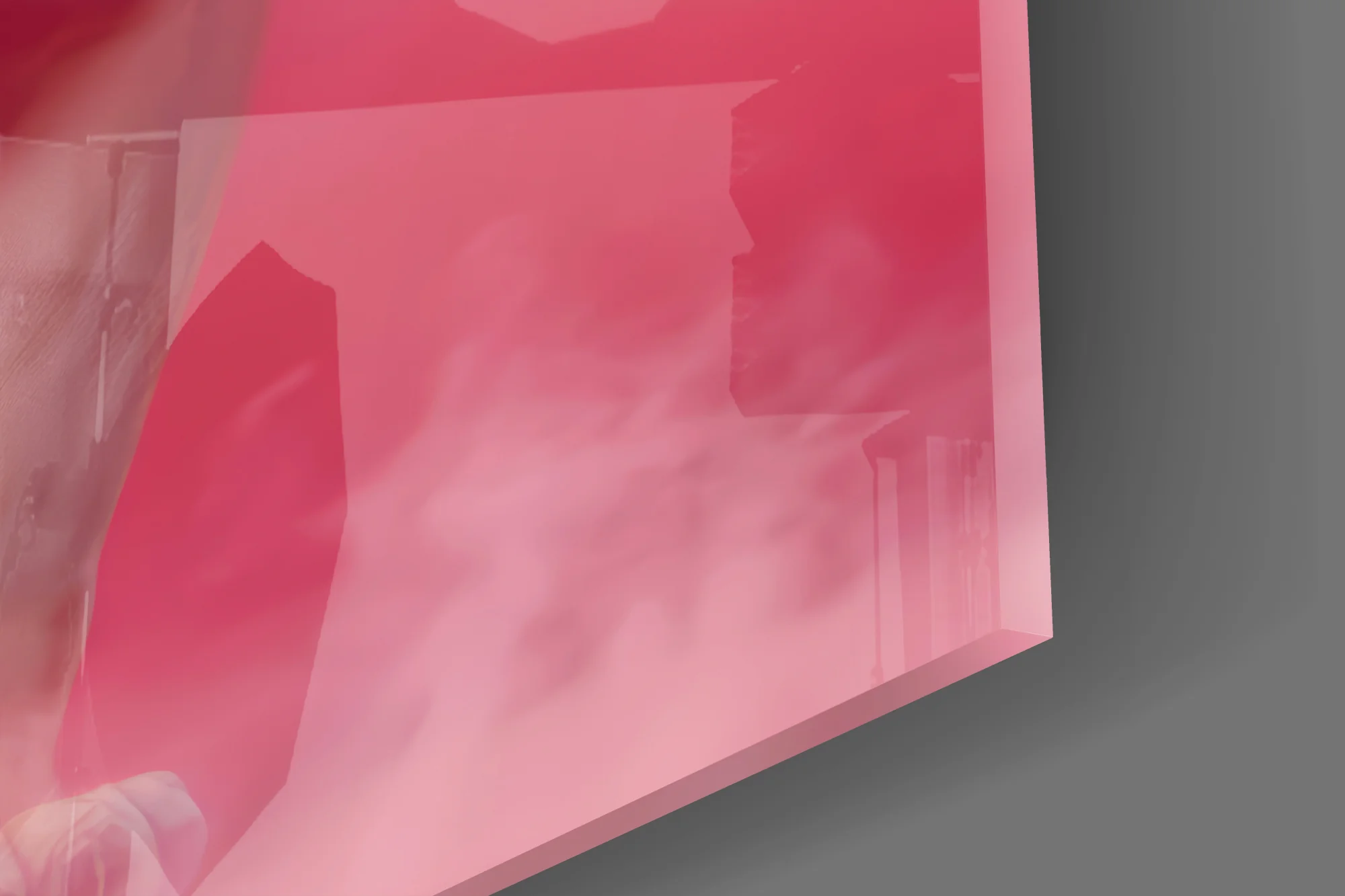 Elegant Pink Lion Glass Wall Art - Image 4