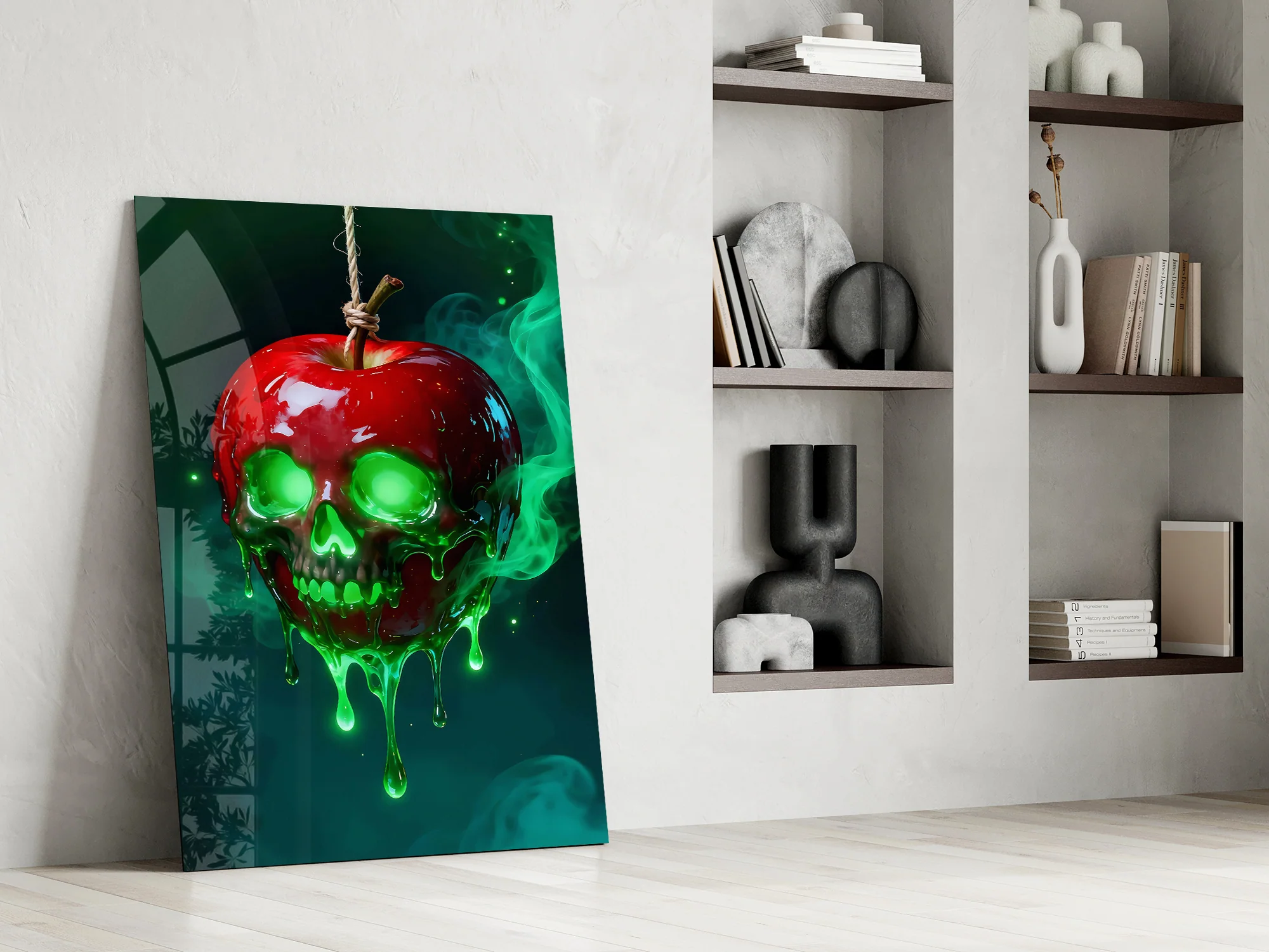 Poisoned Apple Skull Glass Wall Art - Image 8