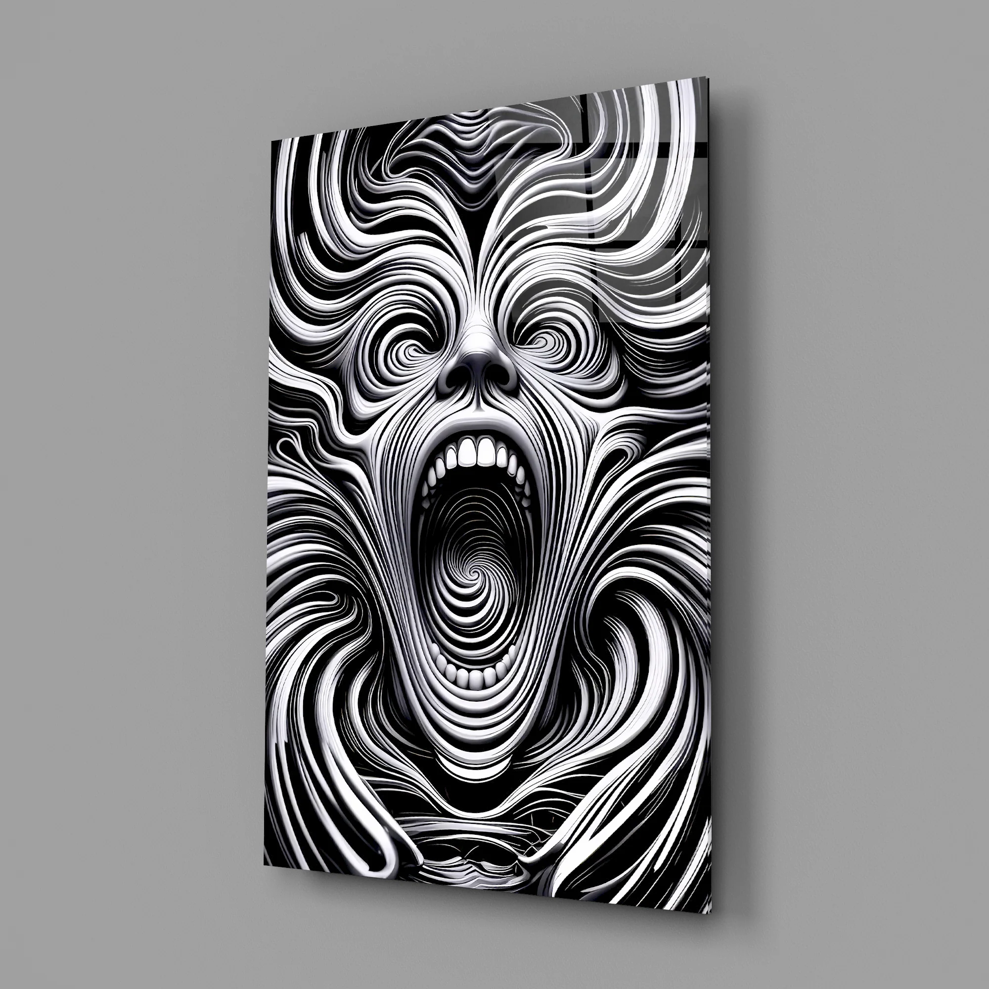 Spiral Scream Glass Wall Art - Image 3