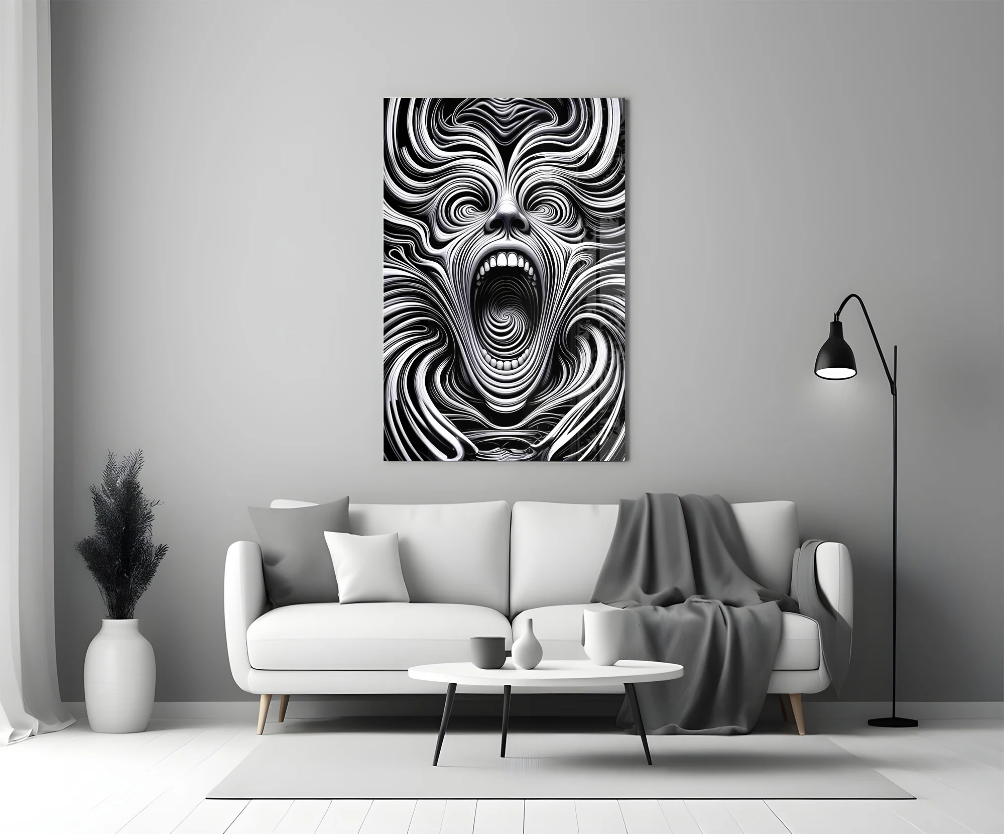Spiral Scream Glass Wall Art - Image 6