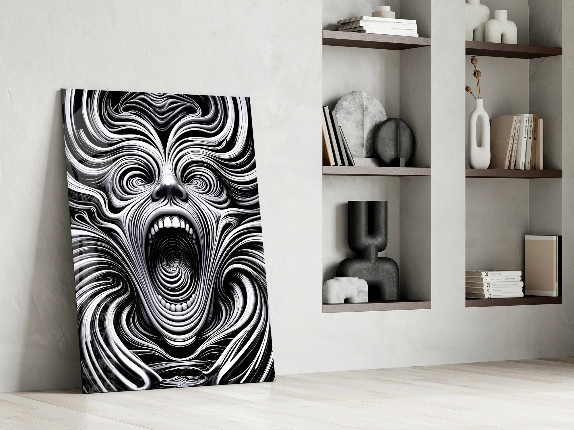 Spiral Scream Glass Wall Art - Image 8