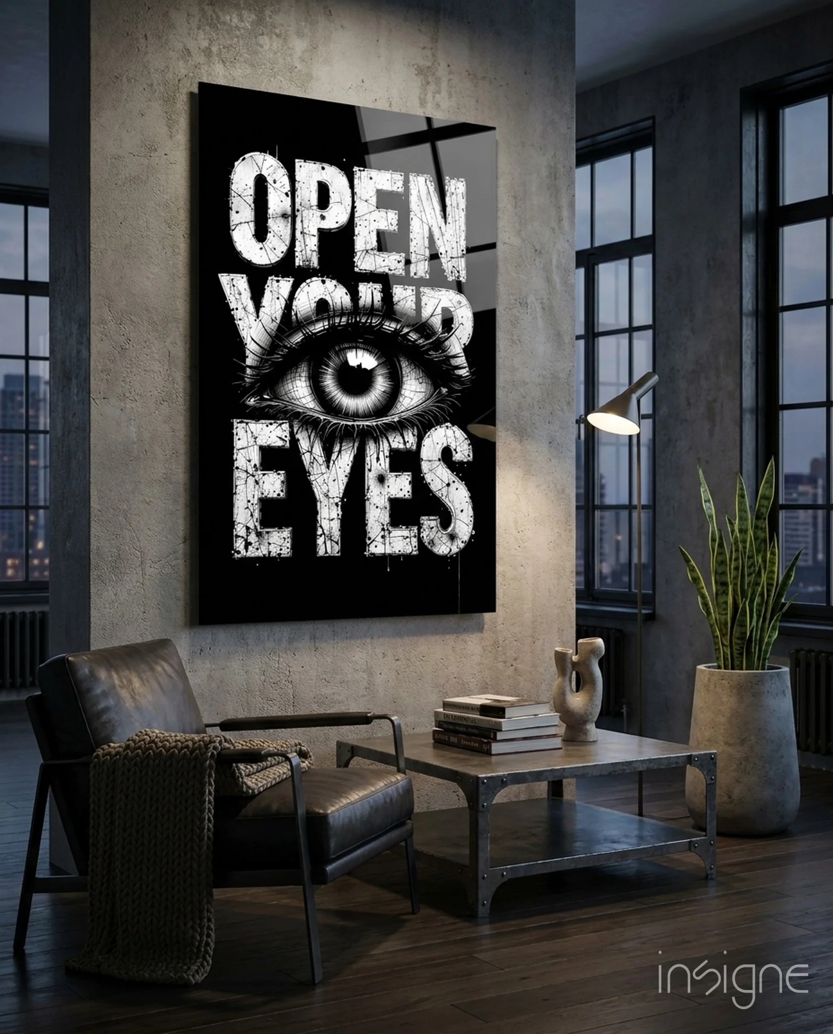 Open Your Eyes Glass Wall Art