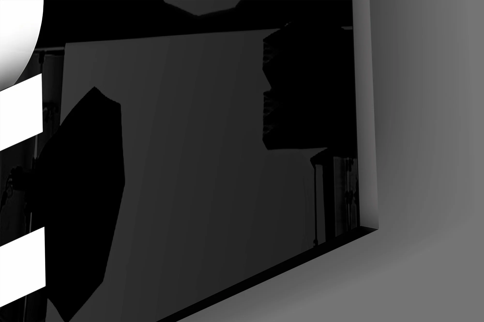 Hustle Bold Black Glass Wall Art - Image 4