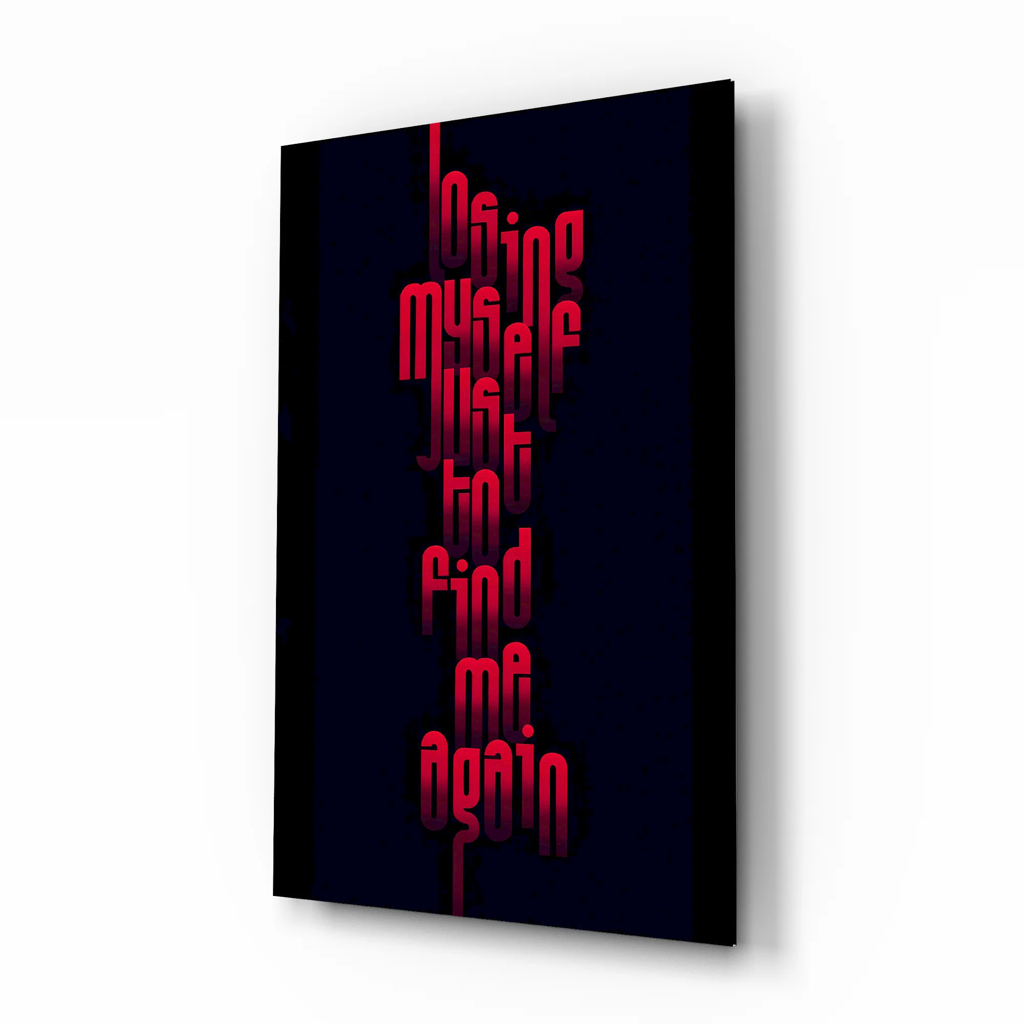 Lost Myself Just to Find Me Again Glass Wall Art - Image 2