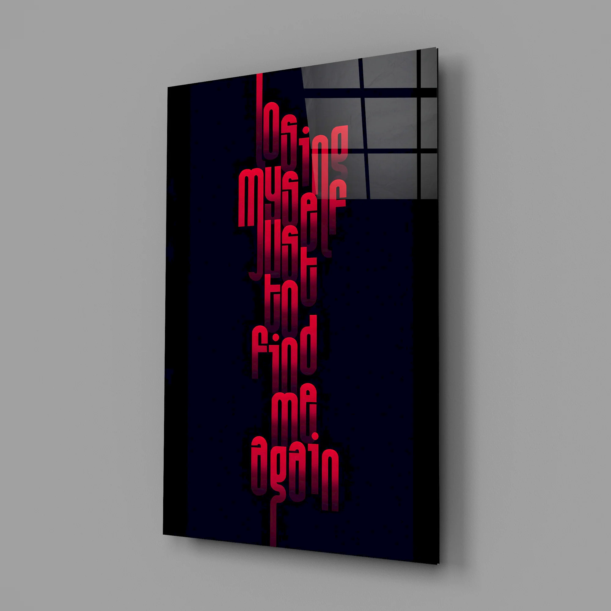 Lost Myself Just to Find Me Again Glass Wall Art - Image 3