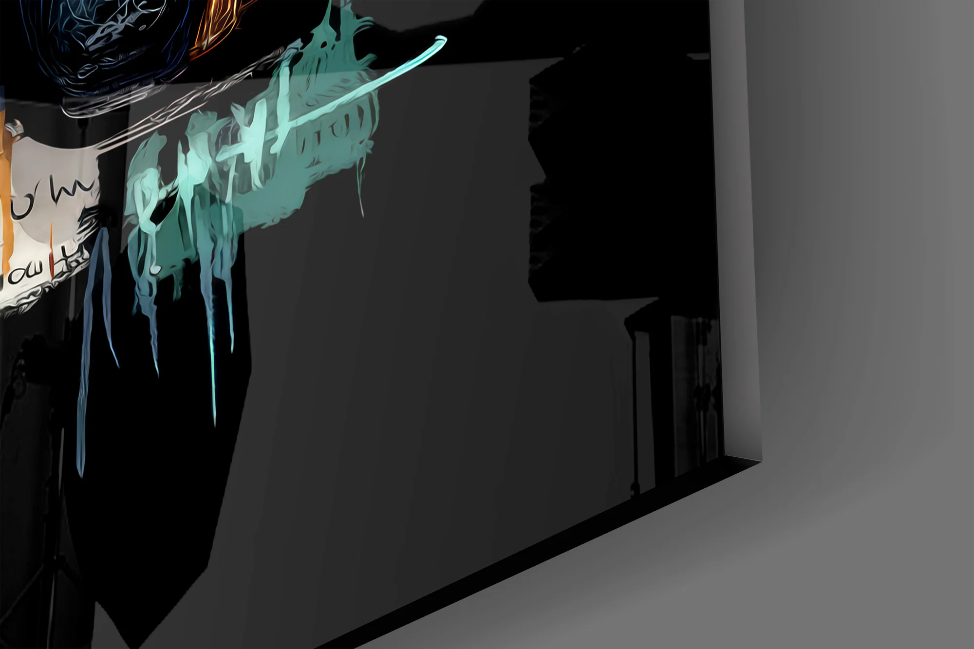Urban Graffiti Headphones Glass Wall Art - Image 4
