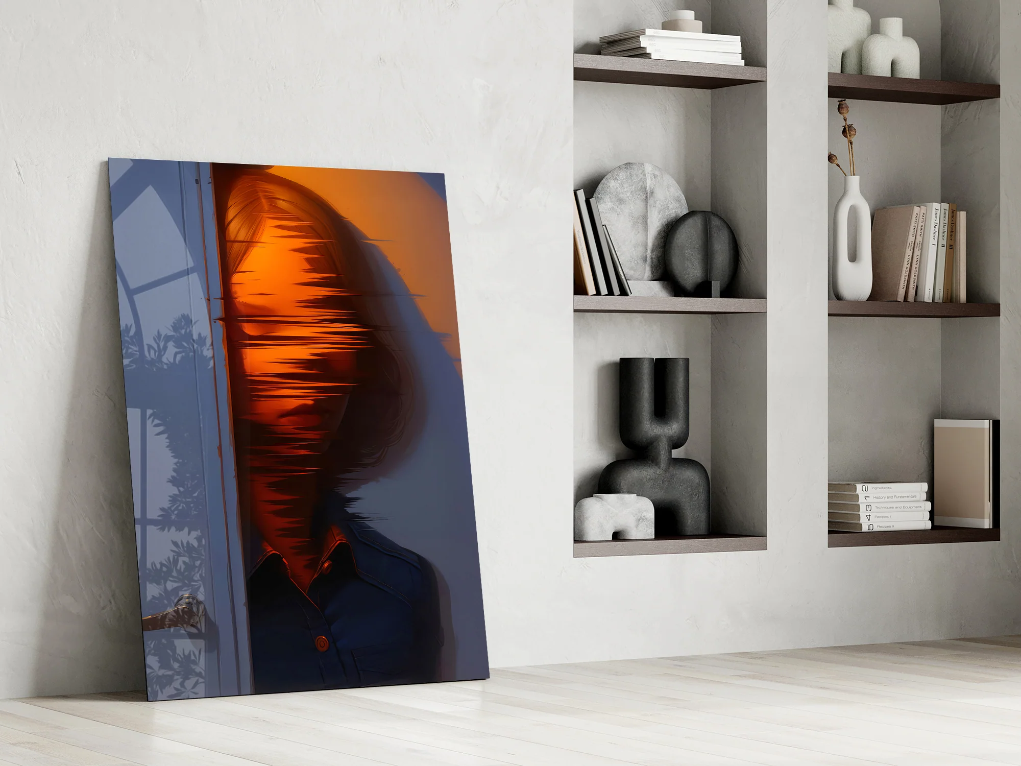 Mysterious Doorway Reflection Glass Wall Art - Image 8
