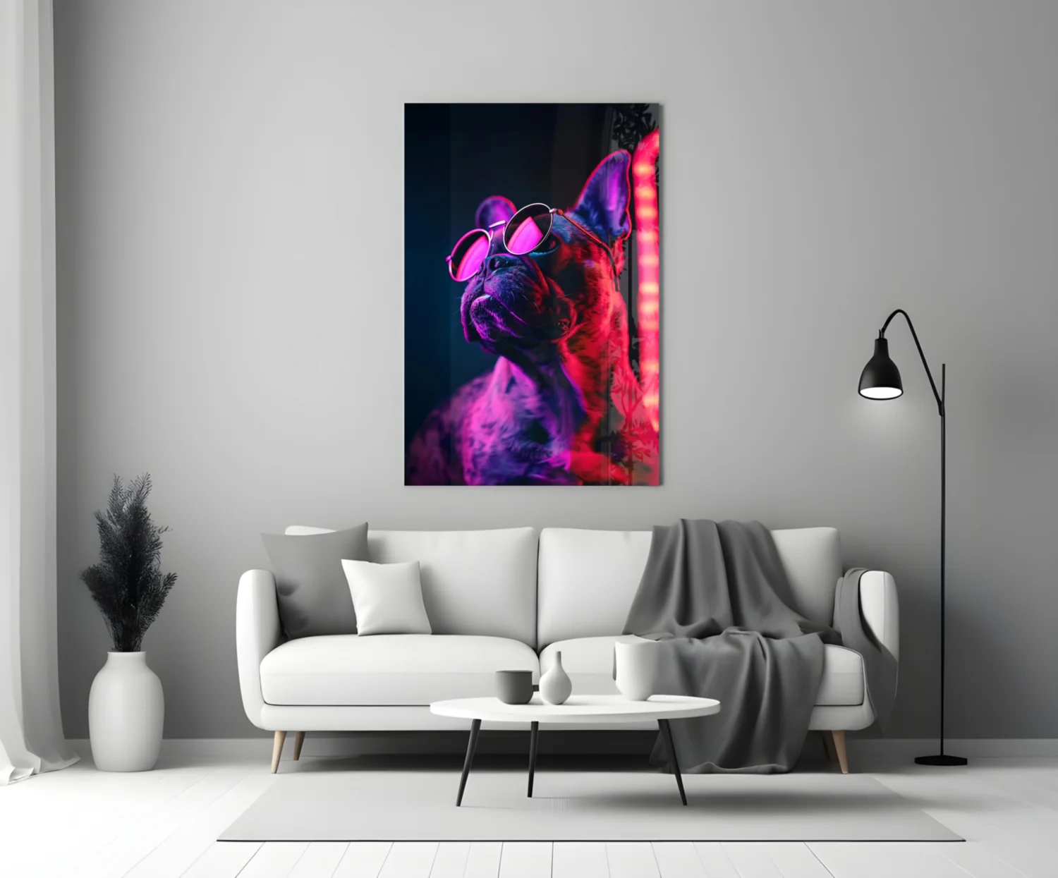 Dog with Glasses Glass Wall Art || Designer Collection - Image 4