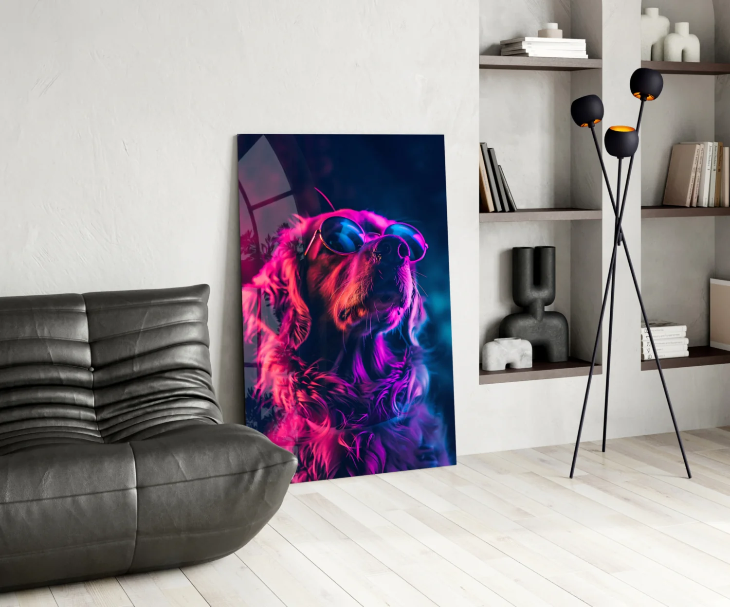 Dog with Glasses Glass Wall Art || Designer Collection - Image 6