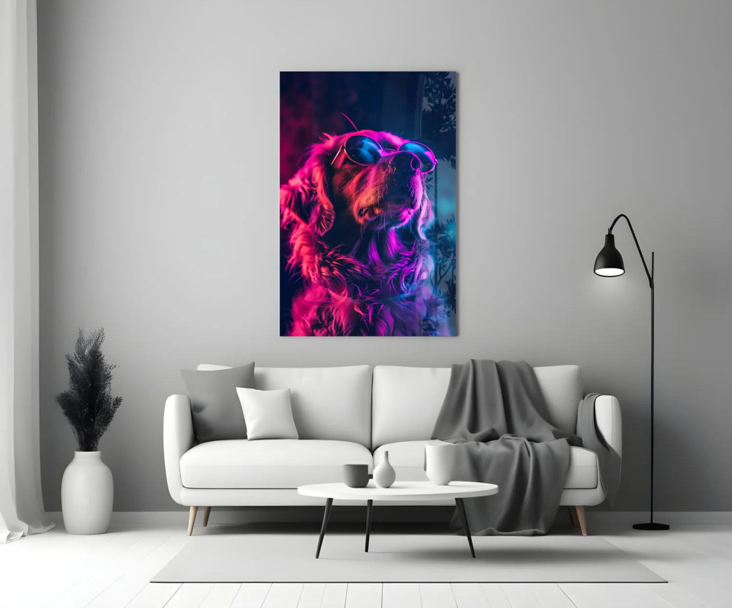 Dog with Glasses Glass Wall Art || Designer Collection - Image 4