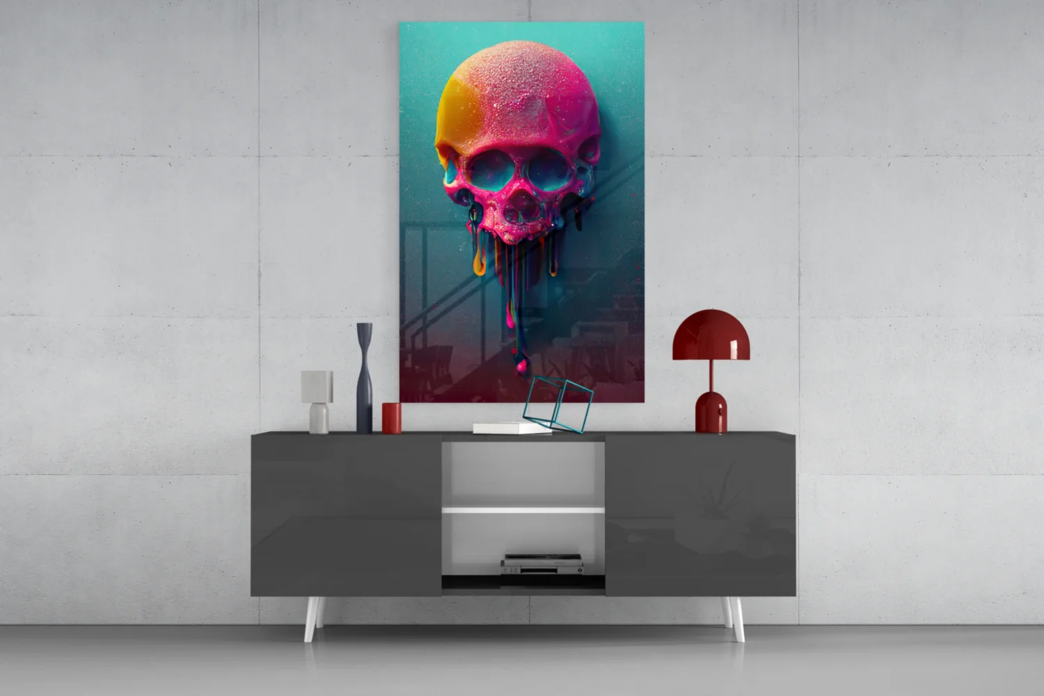 Melt of the Skull Glass Art  || Designer Collection - Image 9