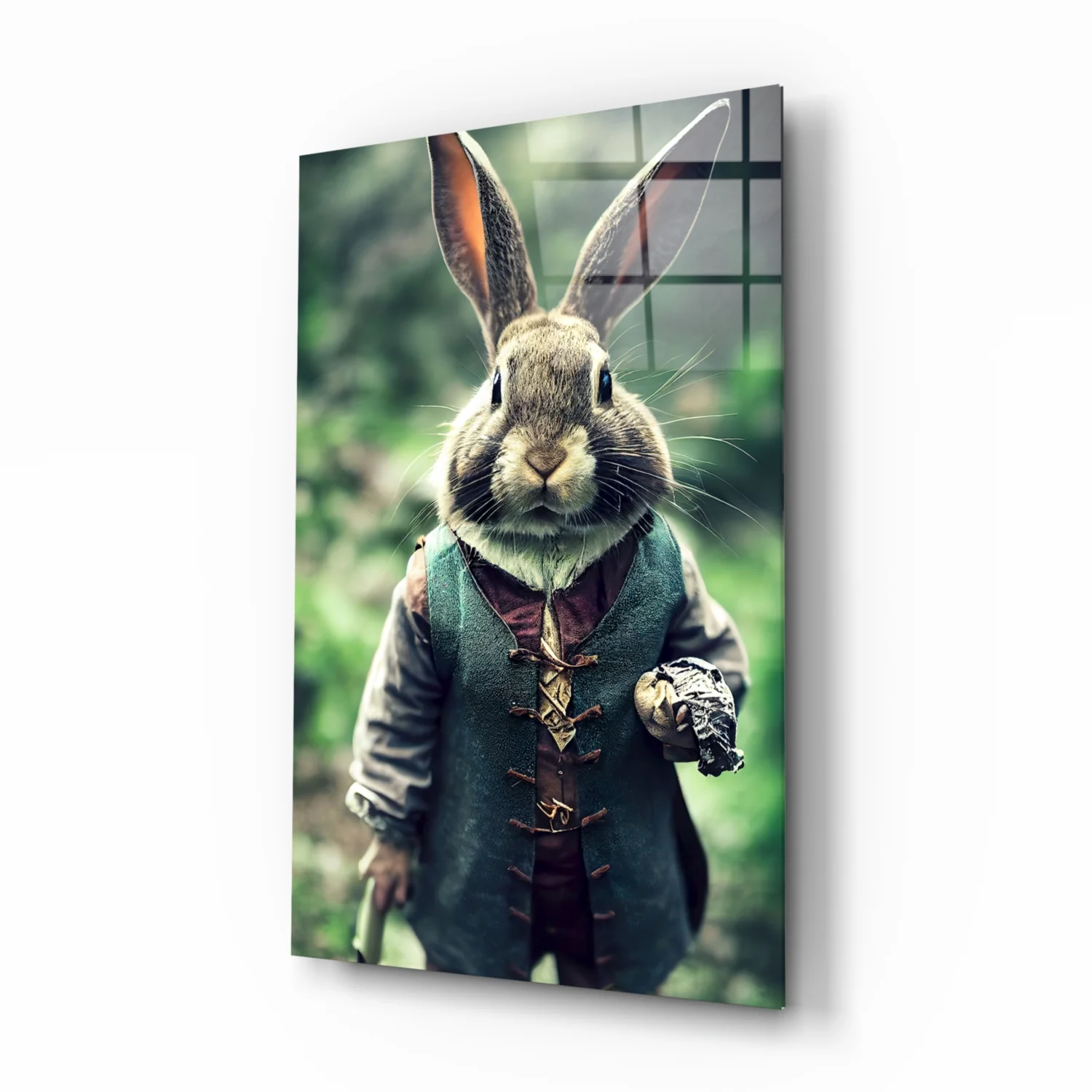 The Rabbit Glass Wall Art || Designer Collection - Image 2