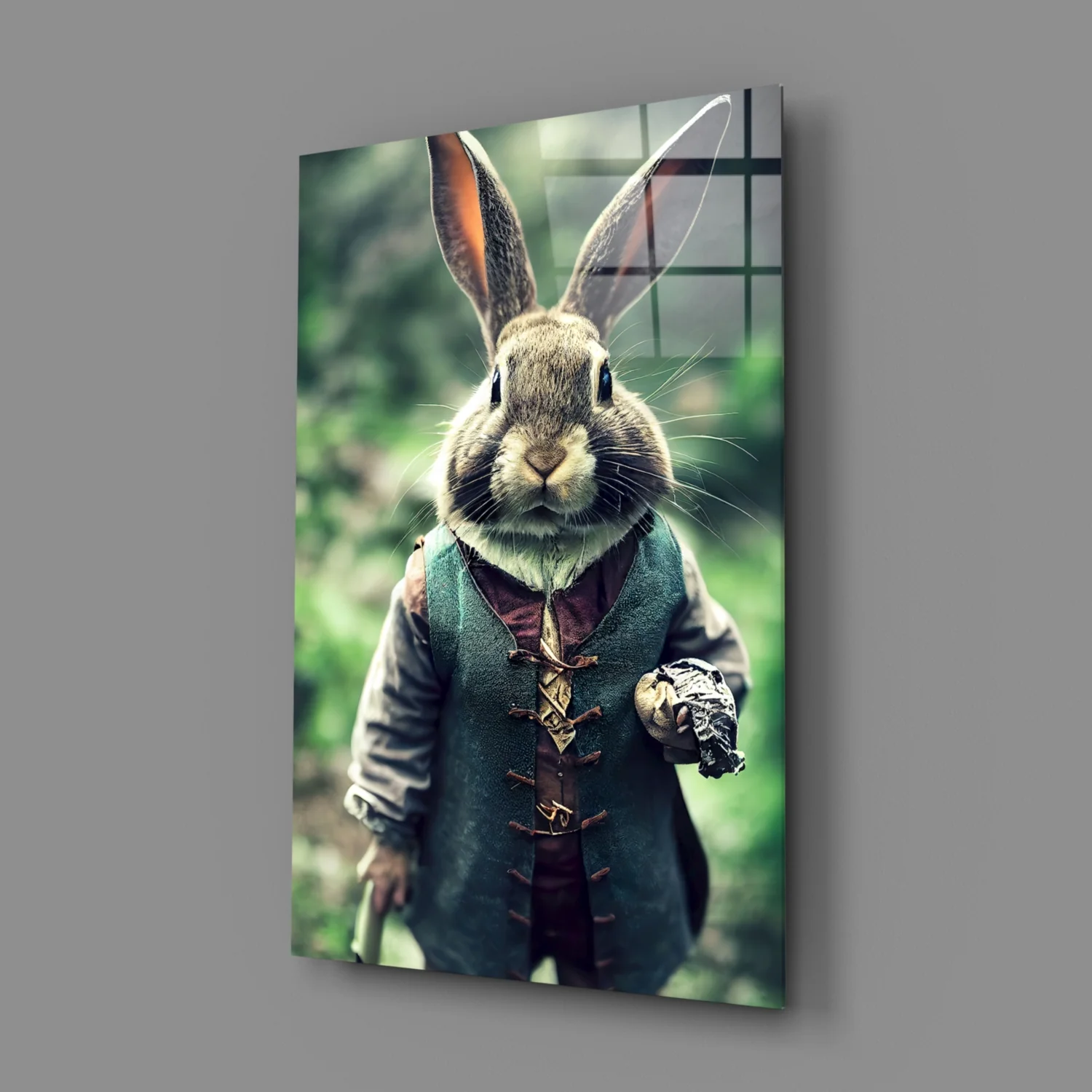 The Rabbit Glass Wall Art || Designer Collection - Image 3