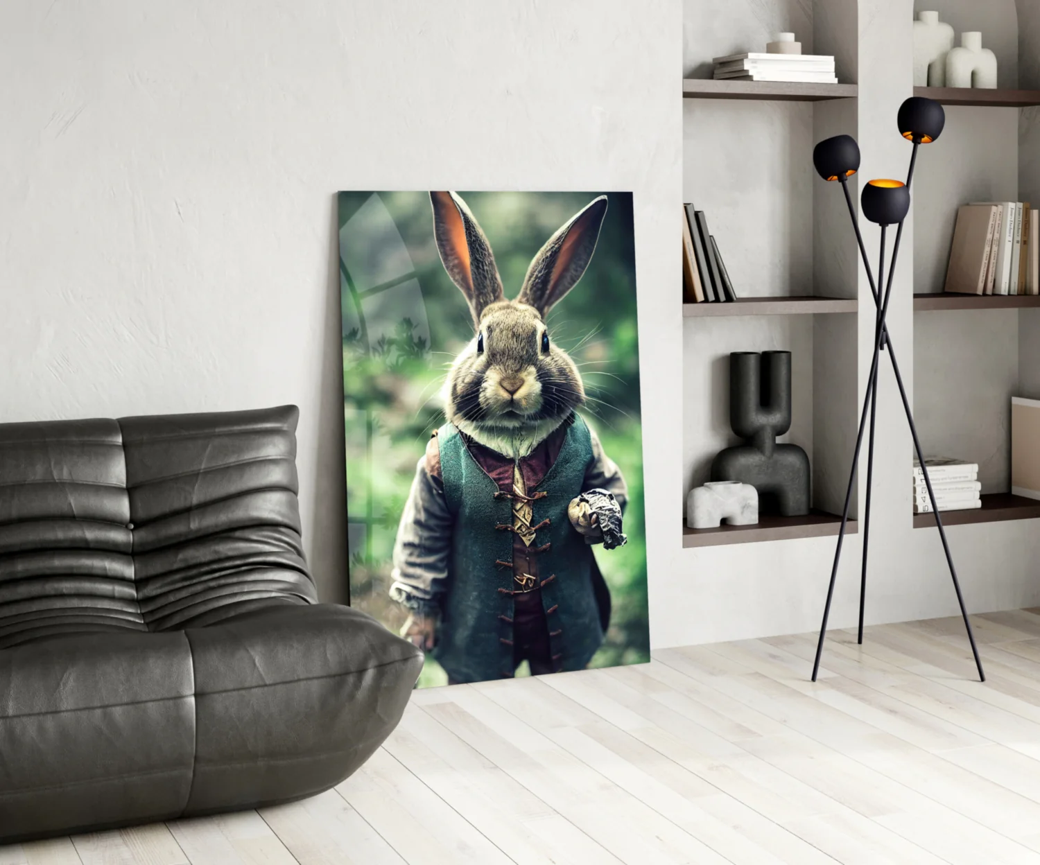 The Rabbit Glass Wall Art || Designer Collection - Image 6
