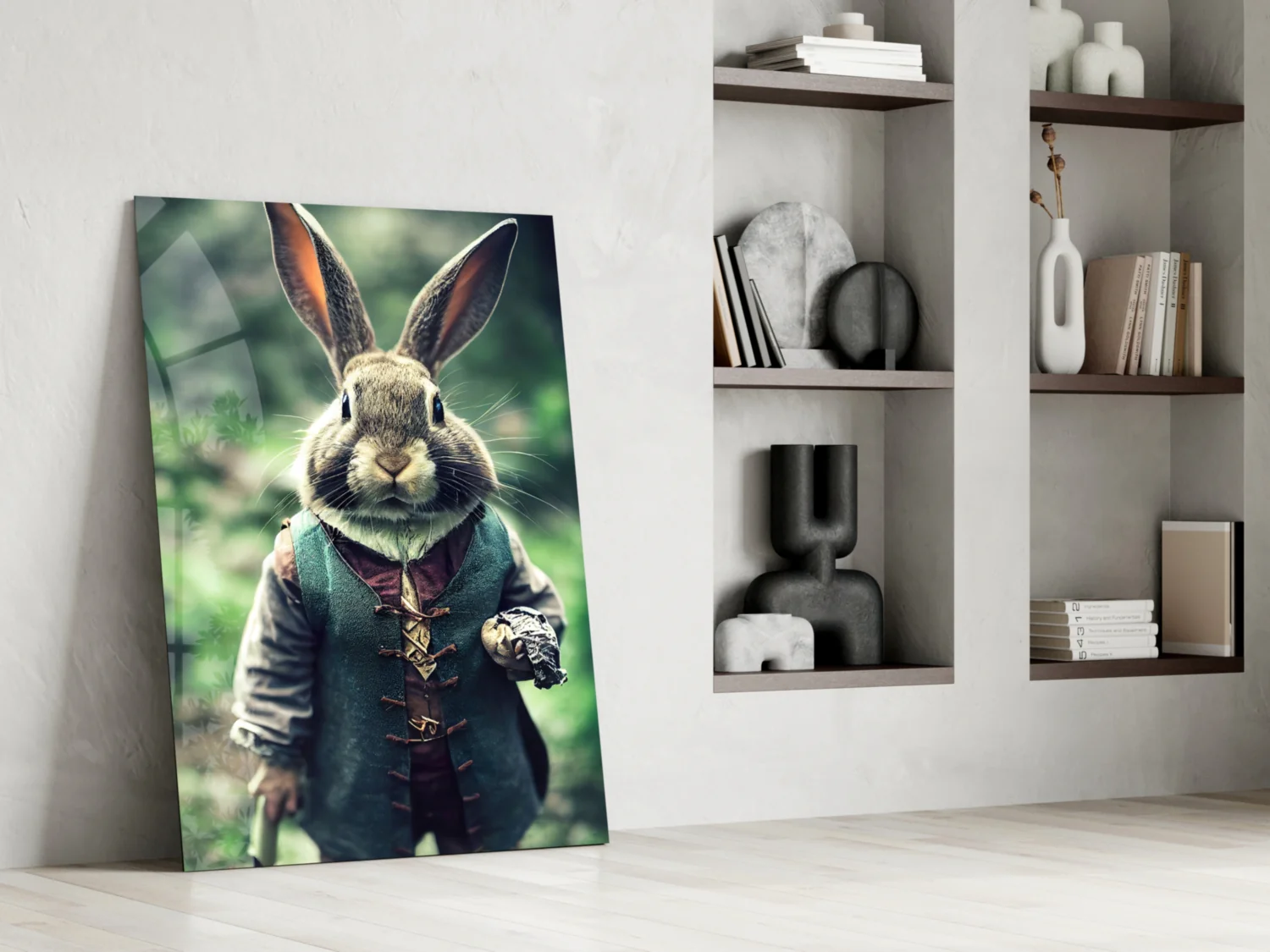 The Rabbit Glass Wall Art || Designer Collection - Image 7
