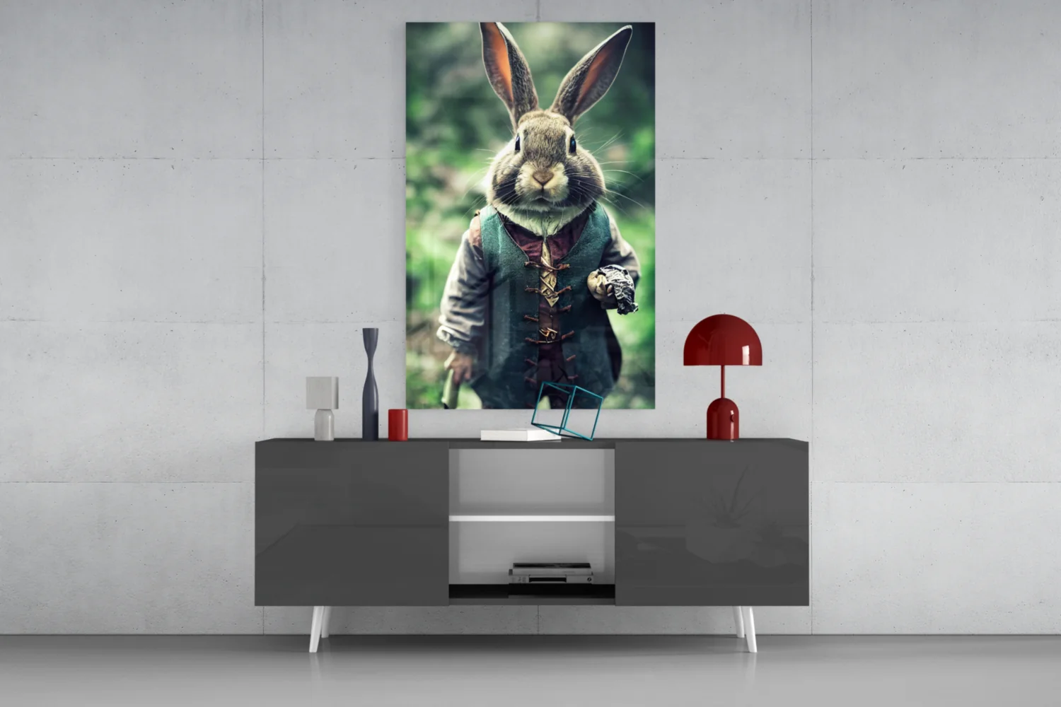 The Rabbit Glass Wall Art || Designer Collection - Image 9