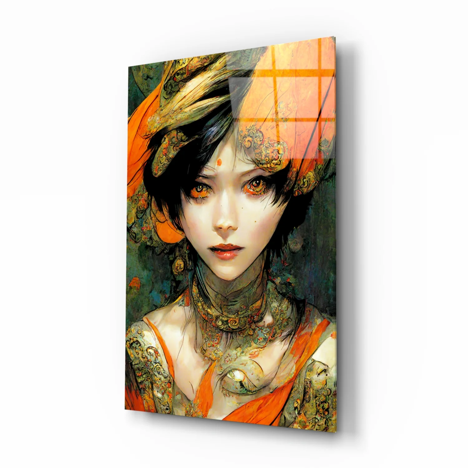 The Elegiac in Eyes Glass Wall Art || Designer Collection - Image 2
