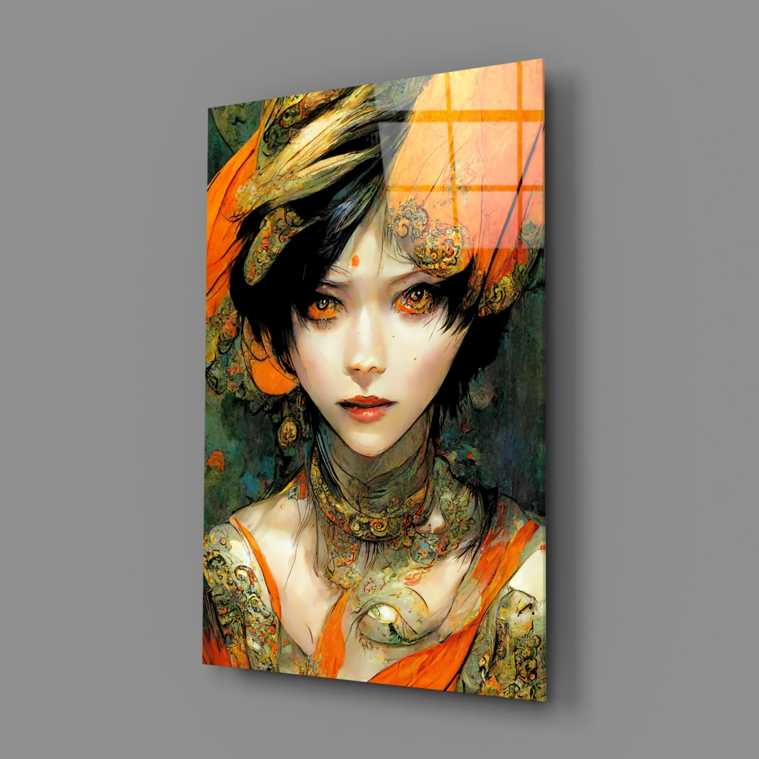 The Elegiac in Eyes Glass Wall Art || Designer Collection - Image 3