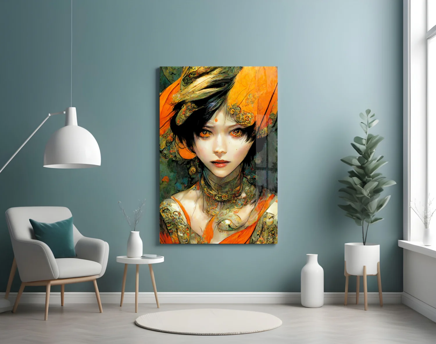 The Elegiac in Eyes Glass Wall Art || Designer Collection - Image 5