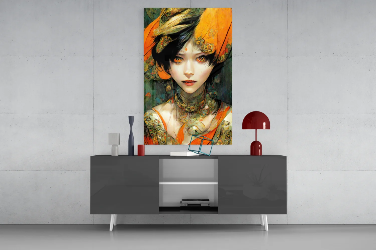 The Elegiac in Eyes Glass Wall Art || Designer Collection - Image 9