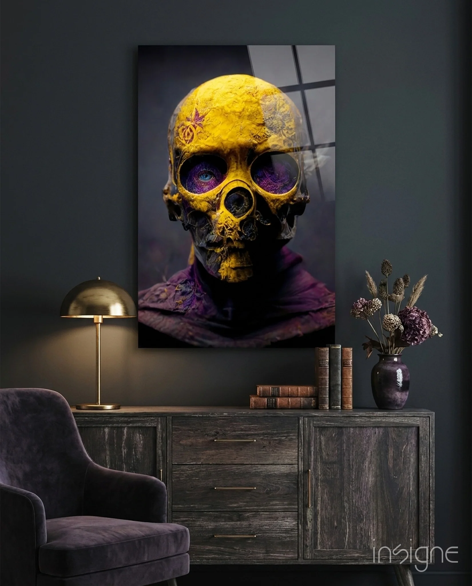 Skull Glass Art || Designers Collection