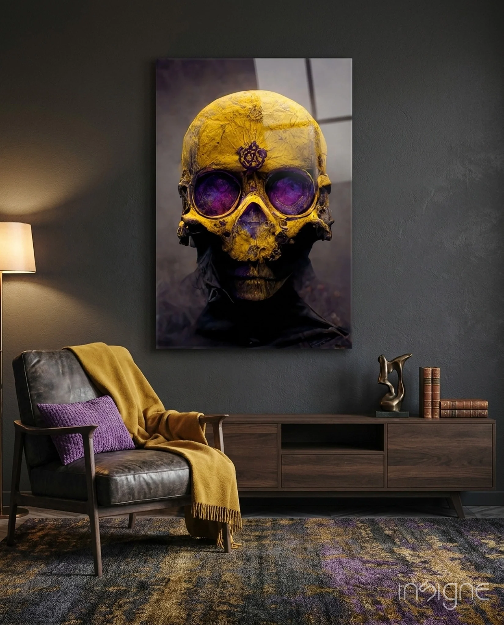 Skull Glass Art || Designers Collection