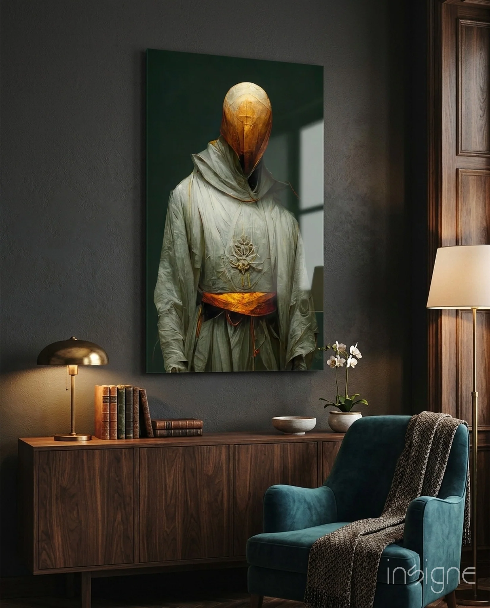 Headless Monk Glass Art  || Designer Collection