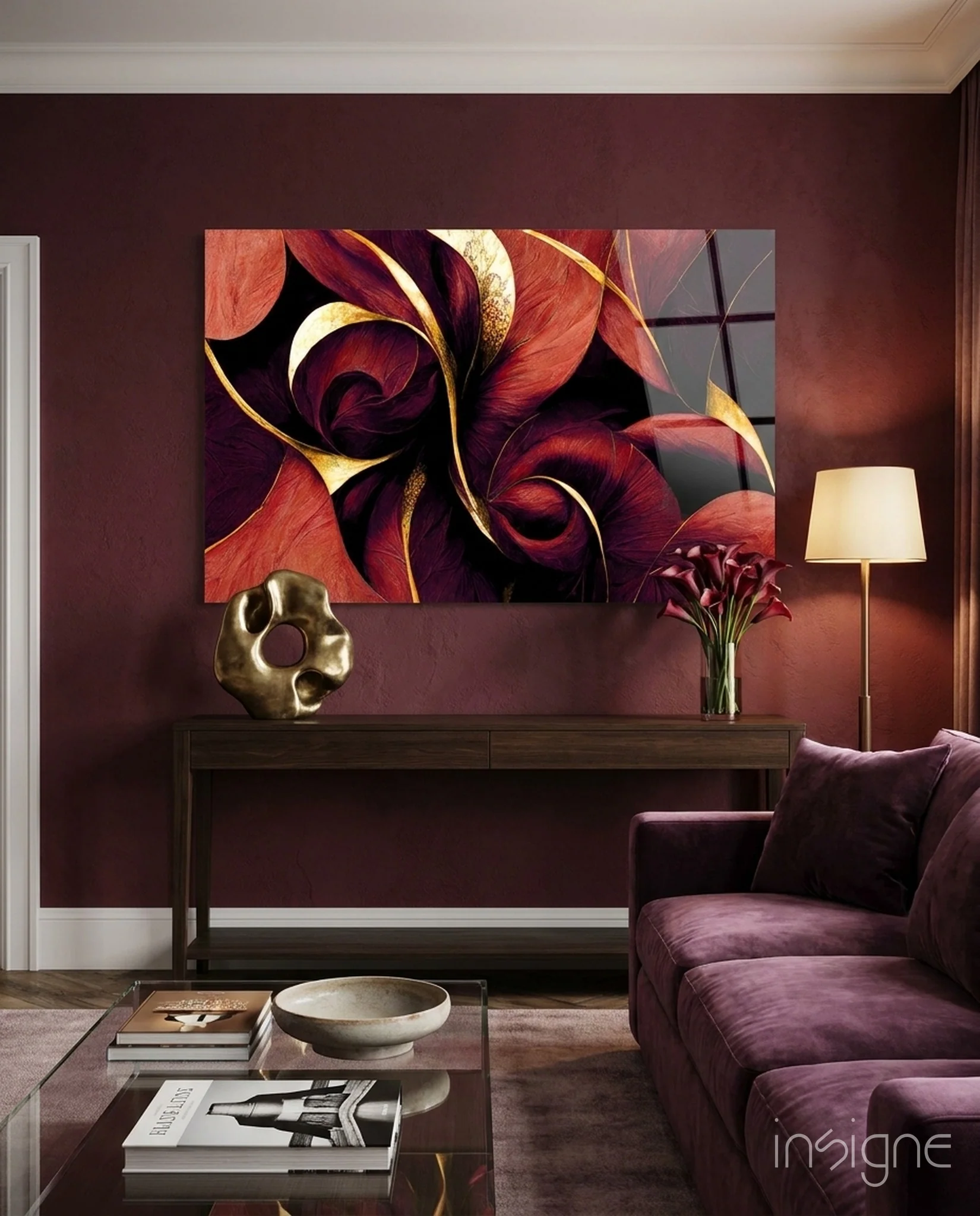 Curves Glass Art || Designers Collection