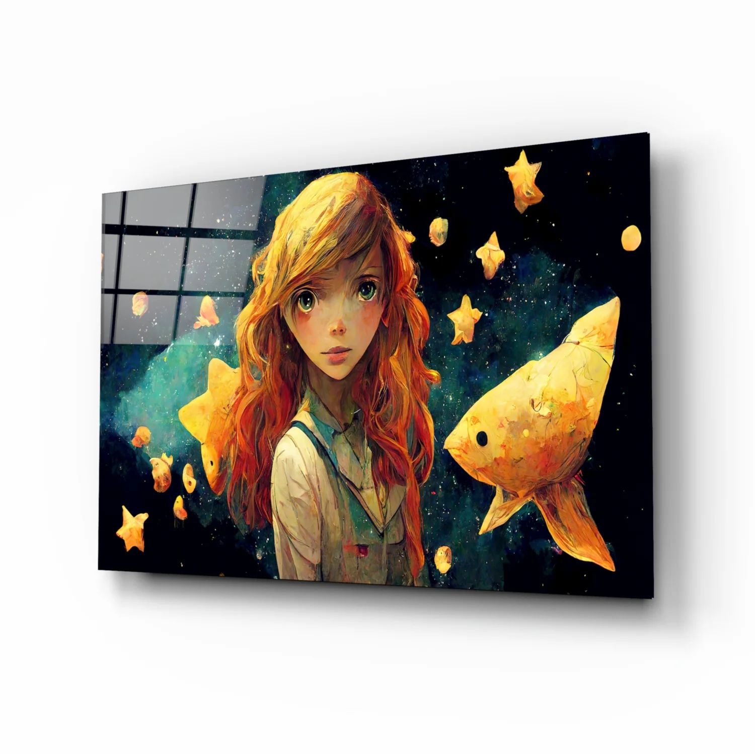 Space Aquarium Glass Wall Art || Designer Collection - Image 2