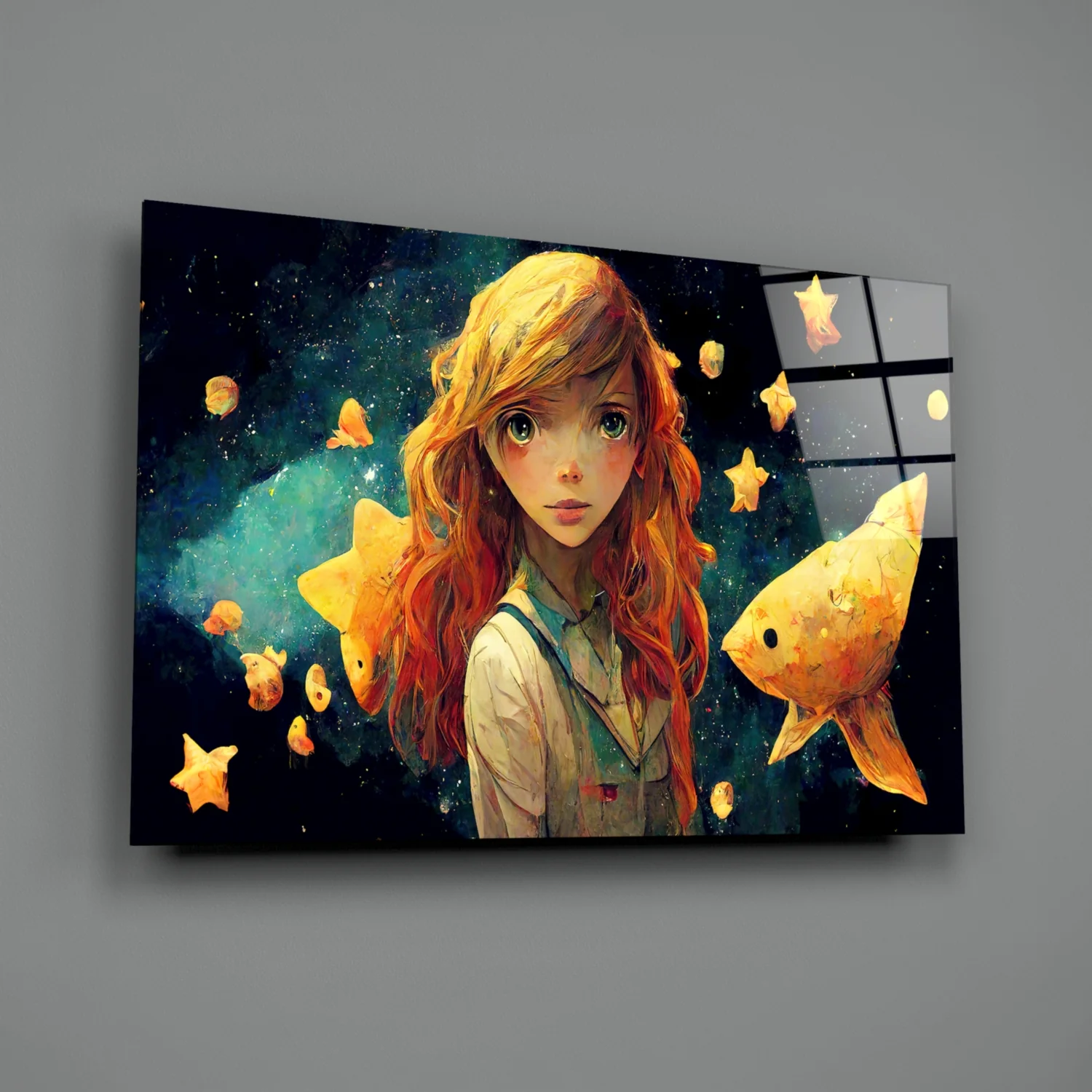 Space Aquarium Glass Wall Art || Designer Collection - Image 3