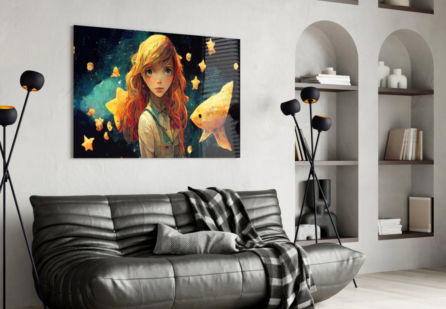 Space Aquarium Glass Wall Art || Designer Collection - Image 5