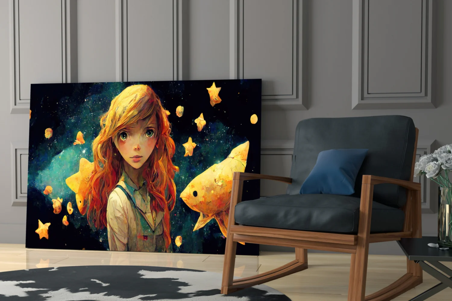 Space Aquarium Glass Wall Art || Designer Collection - Image 7