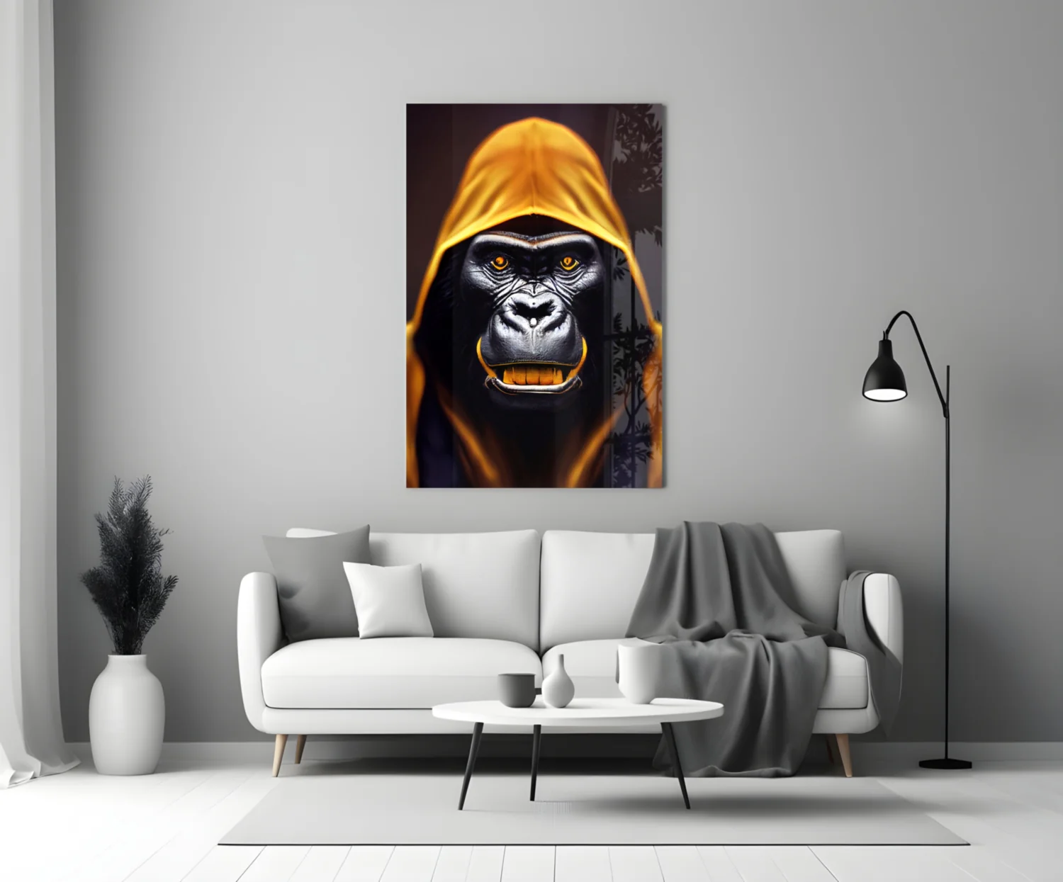 Angry Smile Glass Wall Art || Designer Collection - Image 4