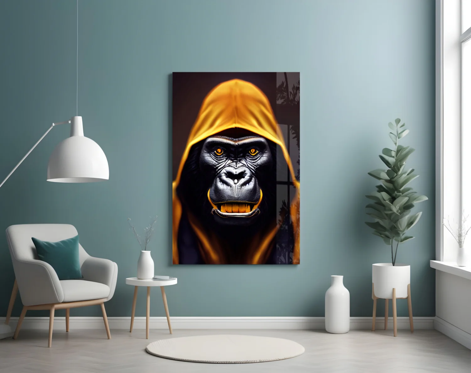 Angry Smile Glass Wall Art || Designer Collection - Image 5