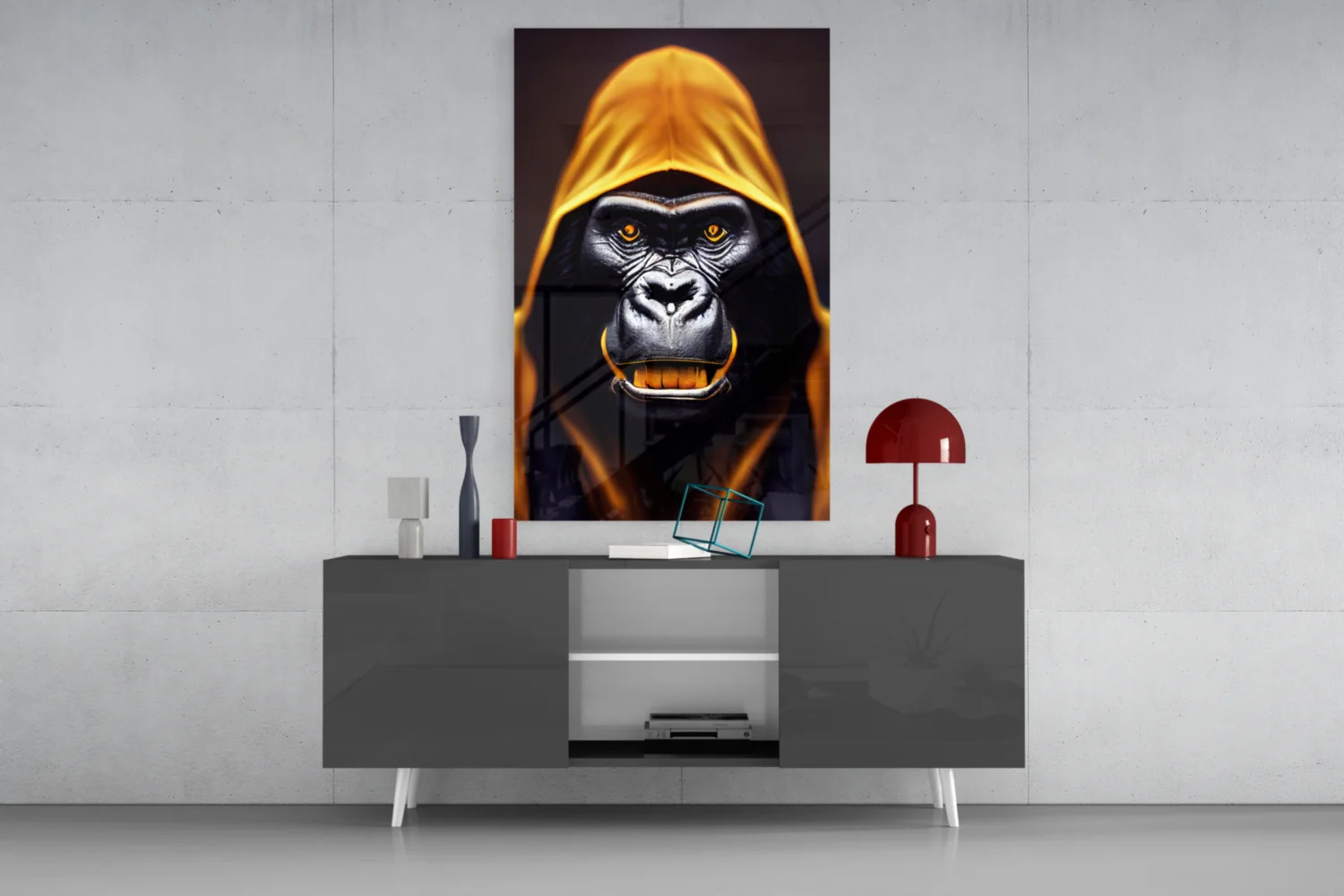 Angry Smile Glass Wall Art || Designer Collection - Image 9