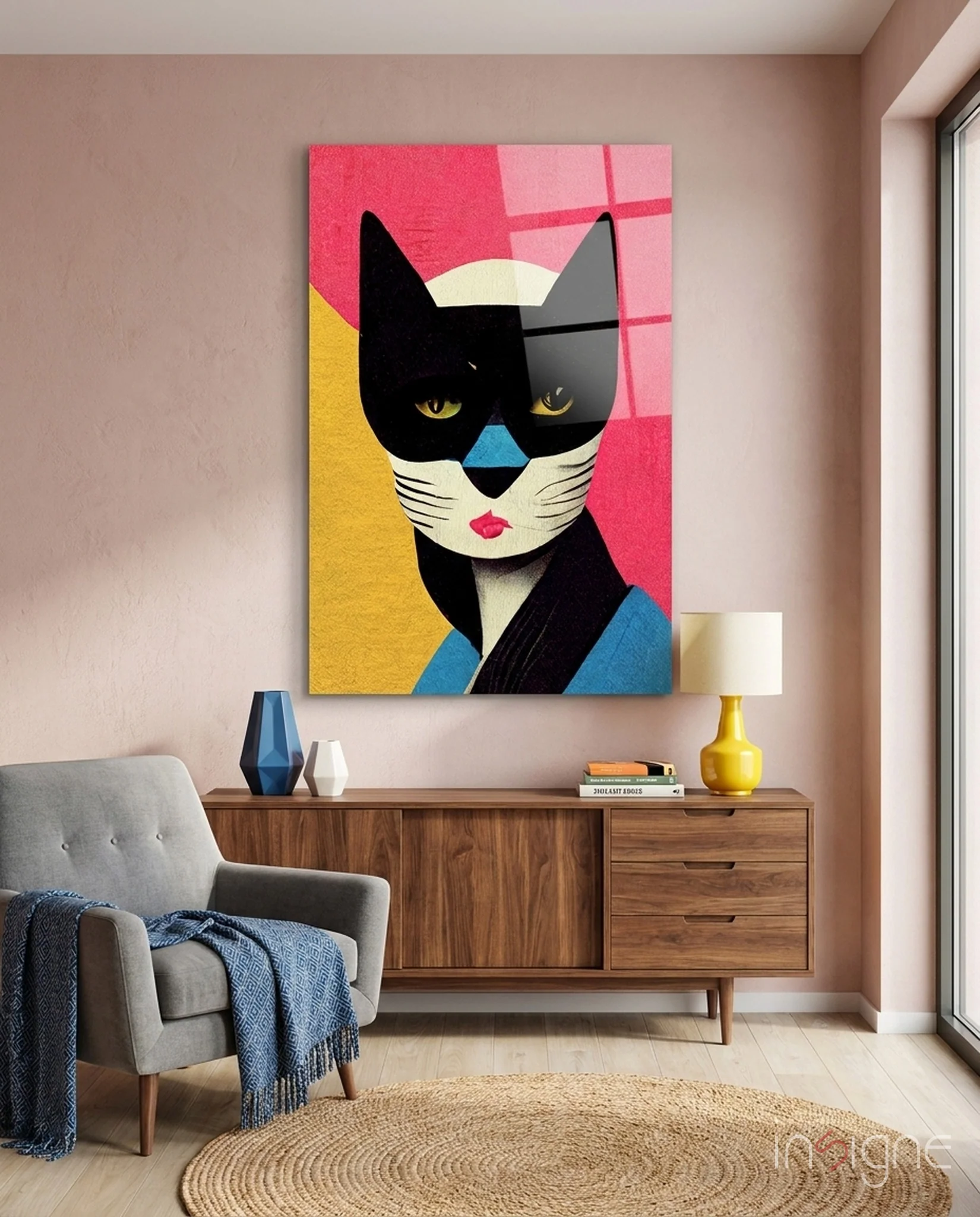 Masked Glass Wall Art || Designer Collection