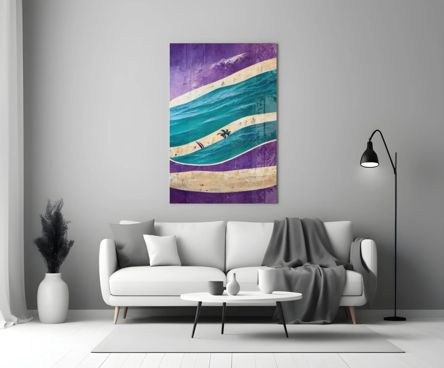 Waves Glass Wall Art  || Designers Collection - Image 4