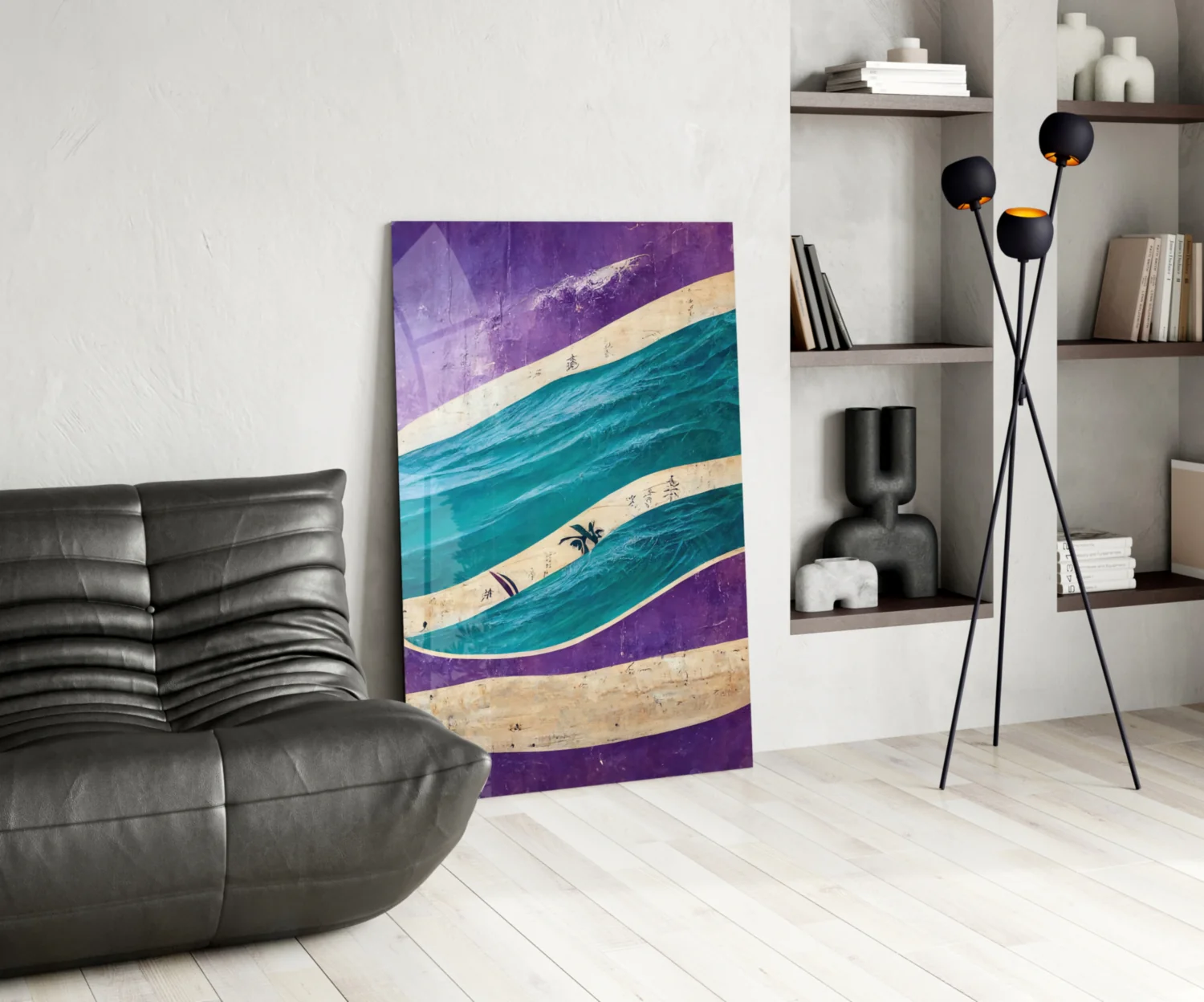 Waves Glass Wall Art  || Designers Collection - Image 6