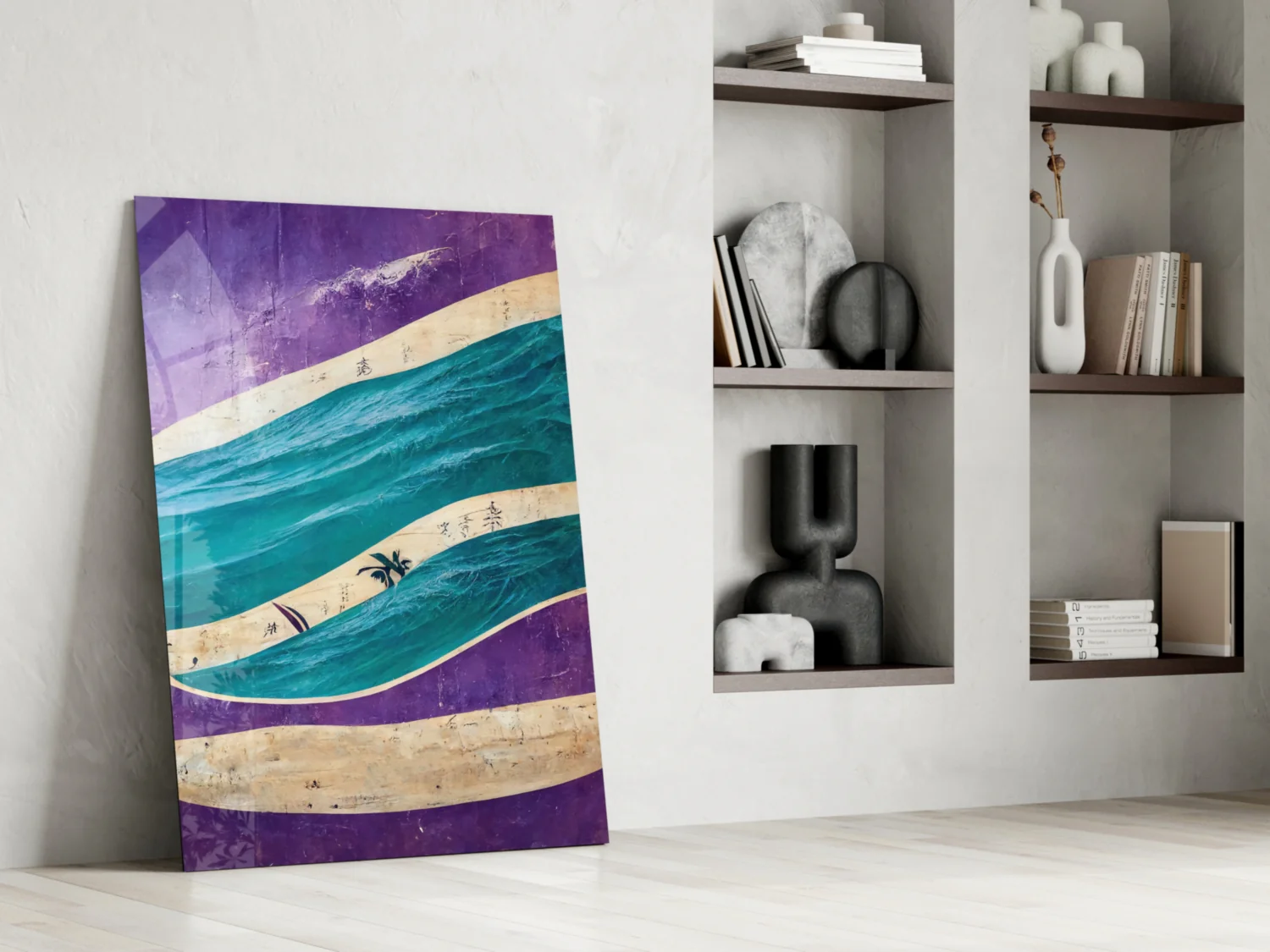 Waves Glass Wall Art  || Designers Collection - Image 7