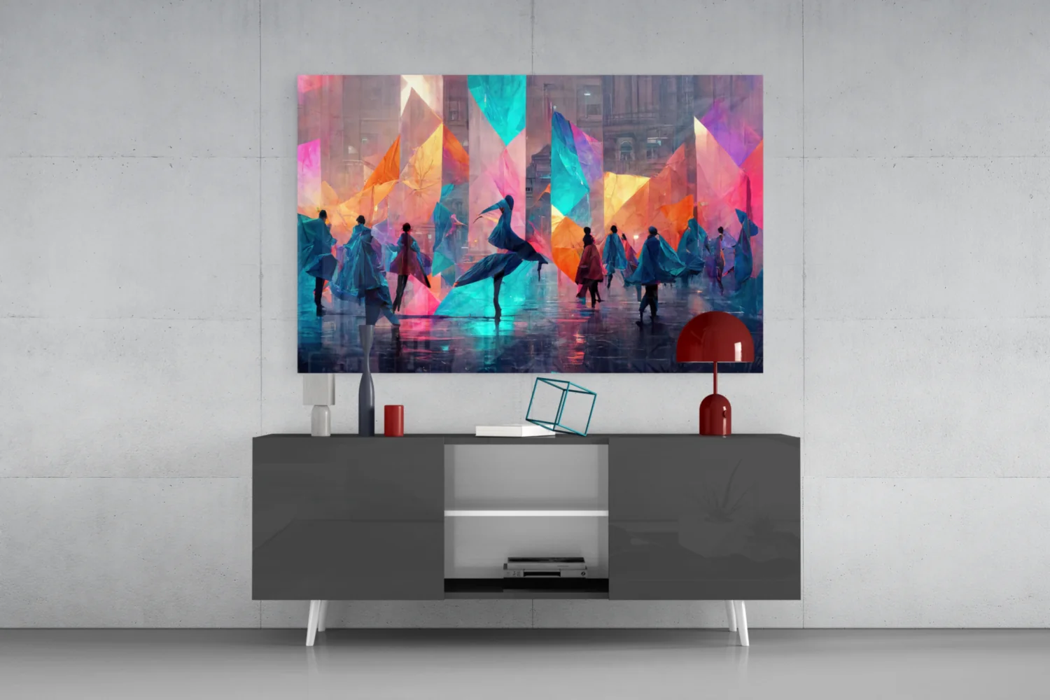 Cubic Walk Glass Wall Art || Designers Collection - Image 9