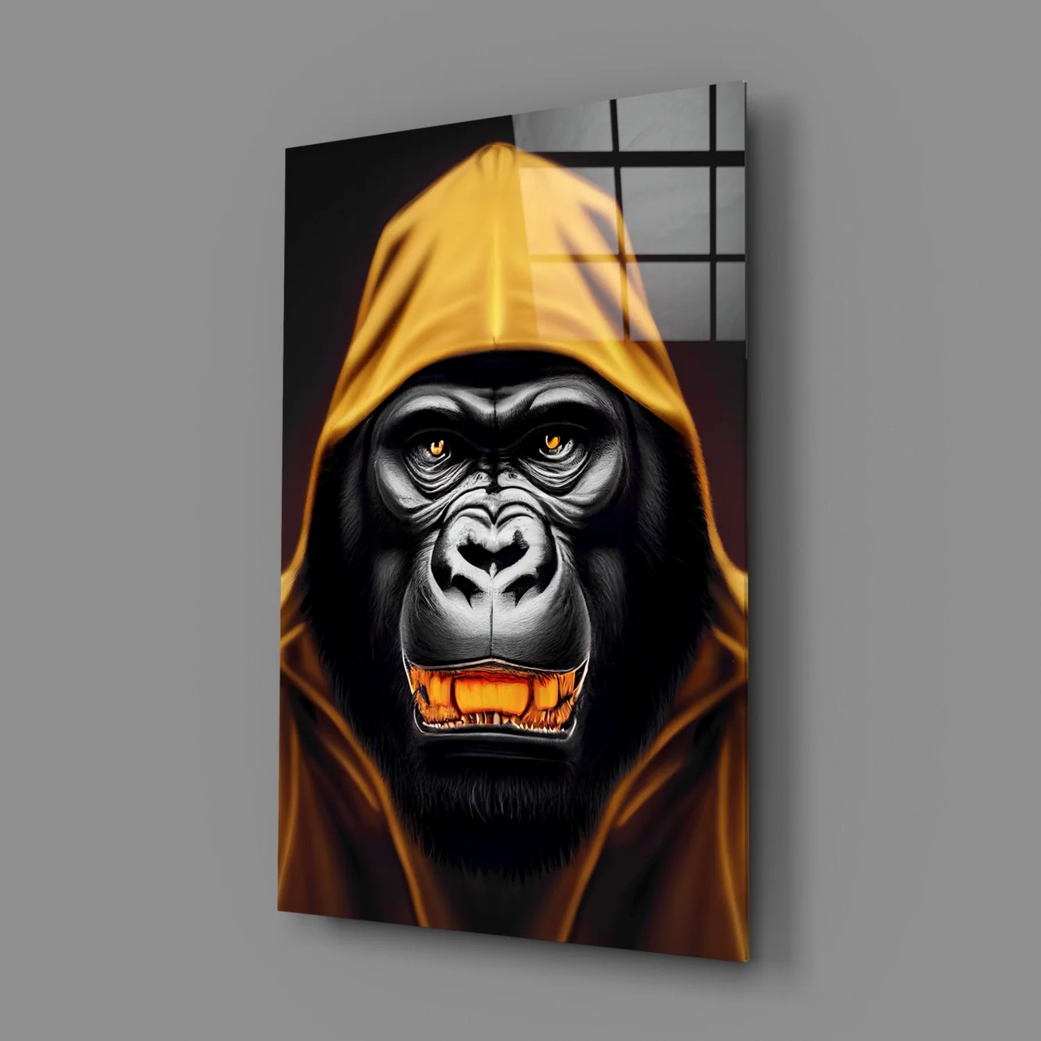 Angry Smile Glass Wall Art  || Designer Collection - Image 3