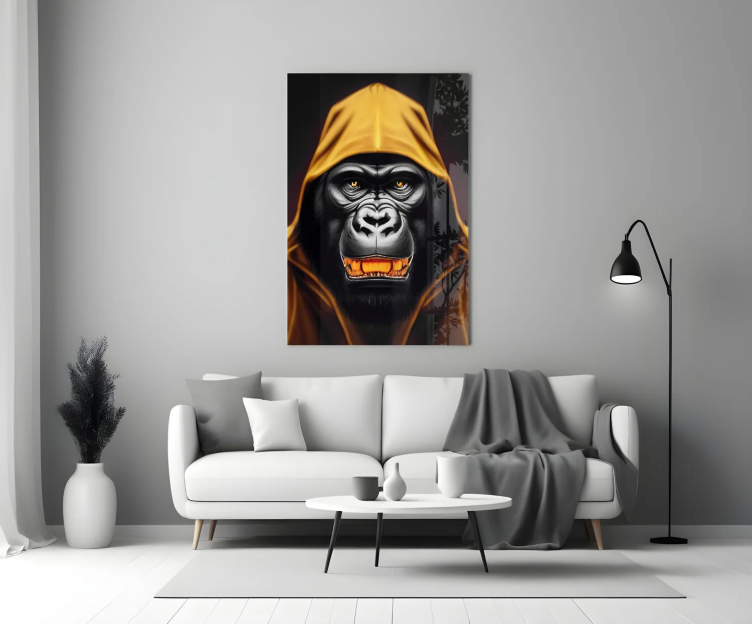 Angry Smile Glass Wall Art  || Designer Collection - Image 4