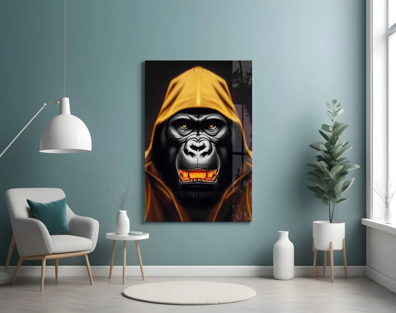 Angry Smile Glass Wall Art  || Designer Collection - Image 5