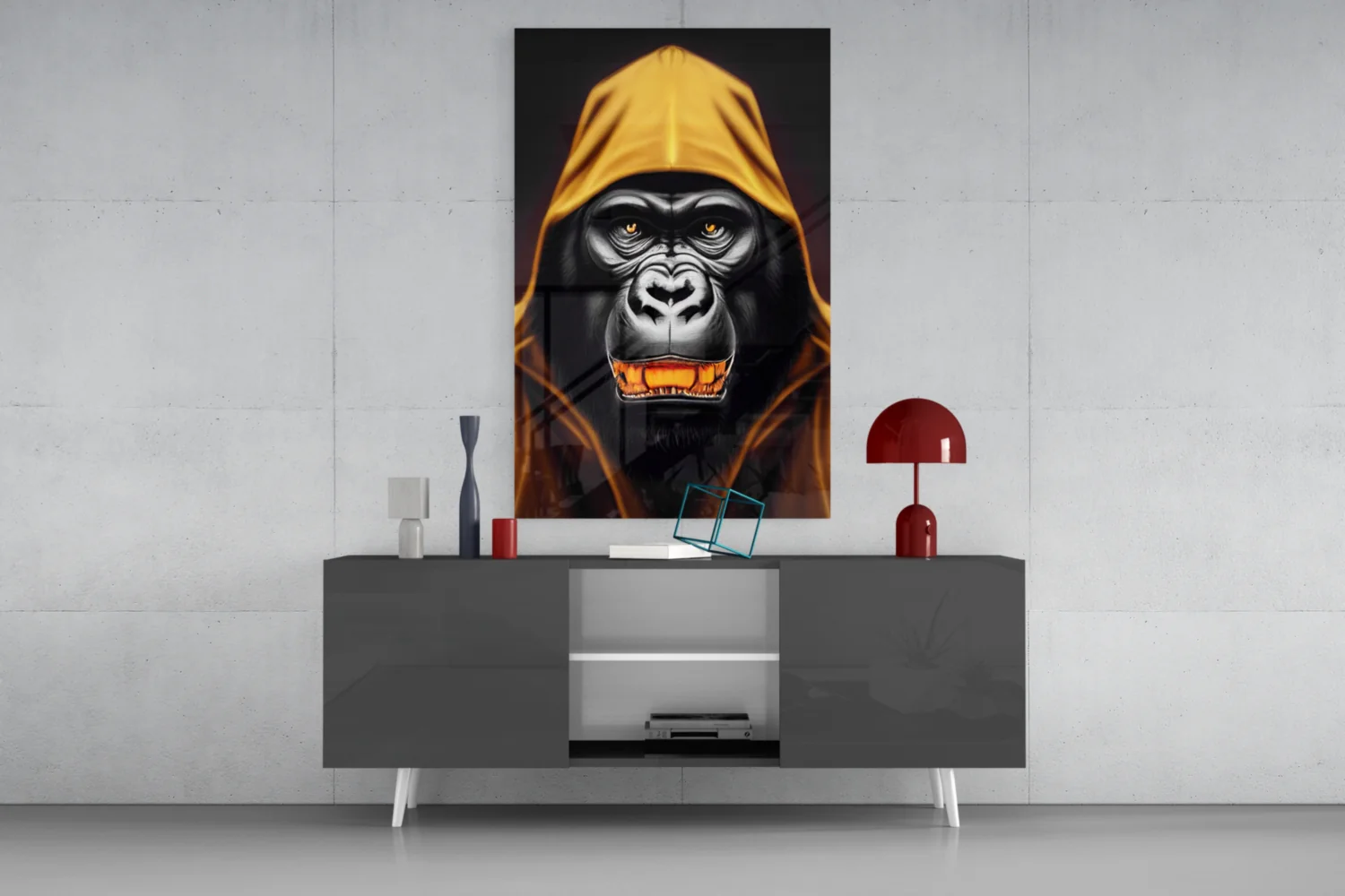 Angry Smile Glass Wall Art  || Designer Collection - Image 9