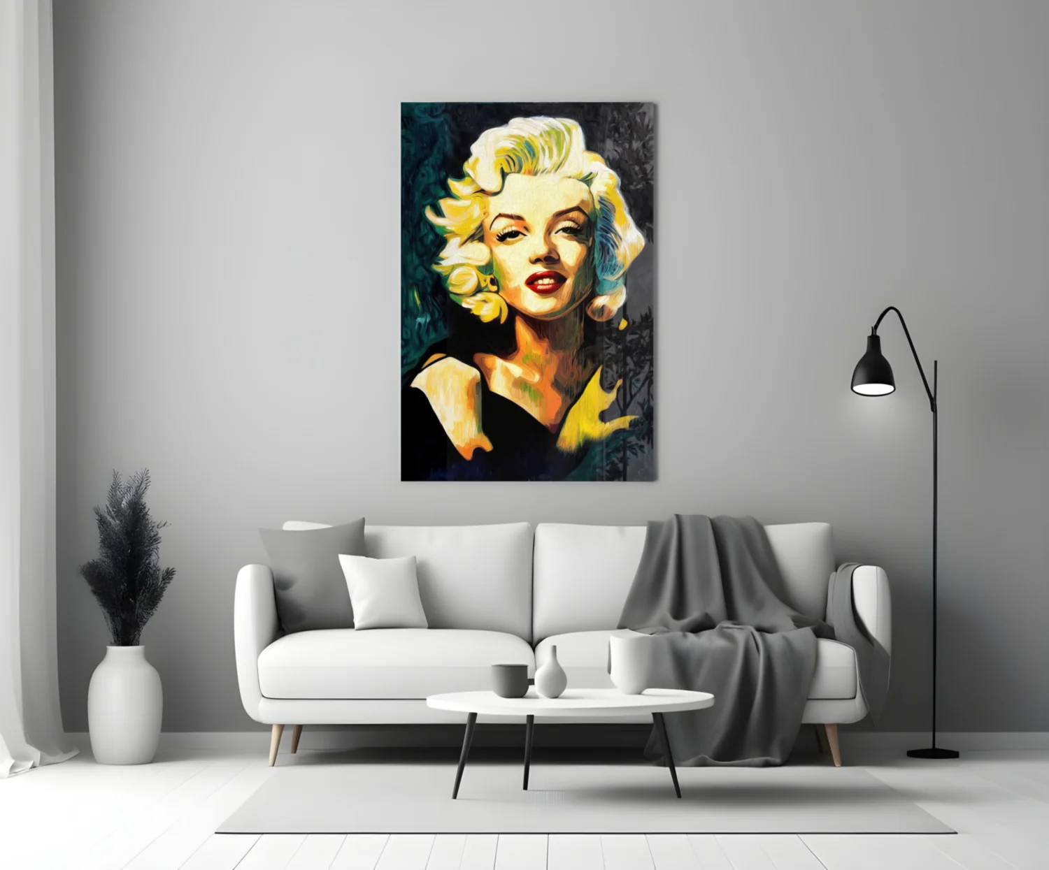 Marilyn Monroe Glass Wall Art  || Designer Collection - Image 4