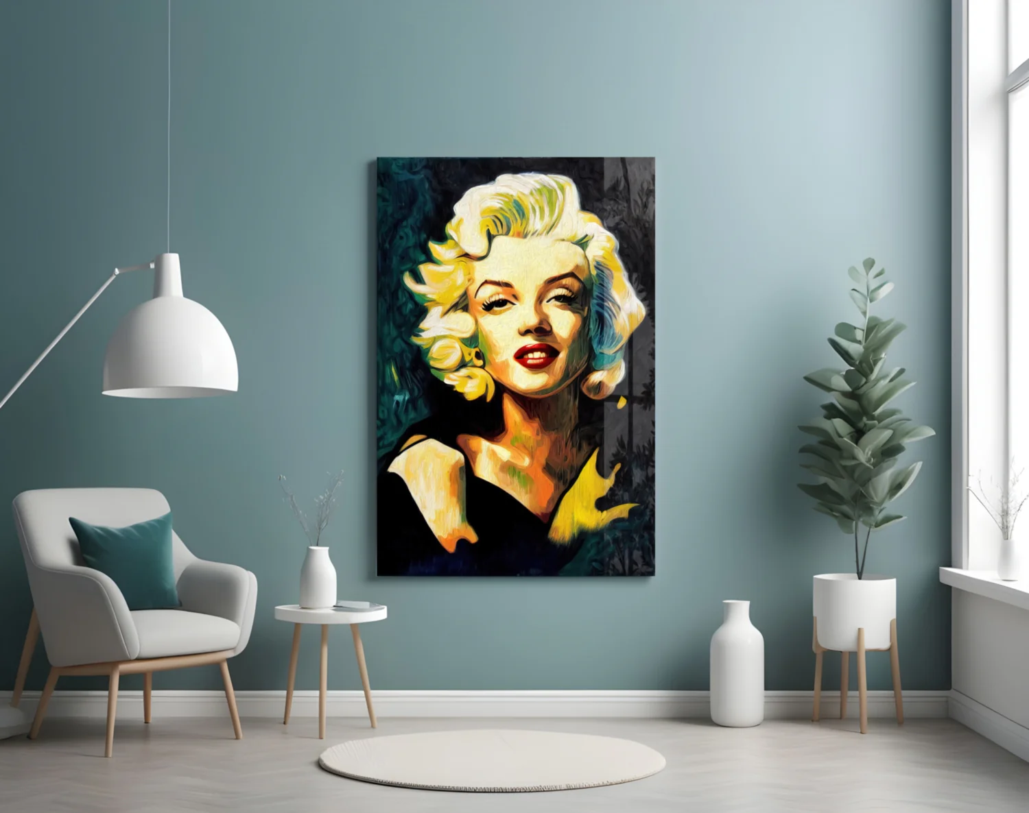 Marilyn Monroe Glass Wall Art  || Designer Collection - Image 5