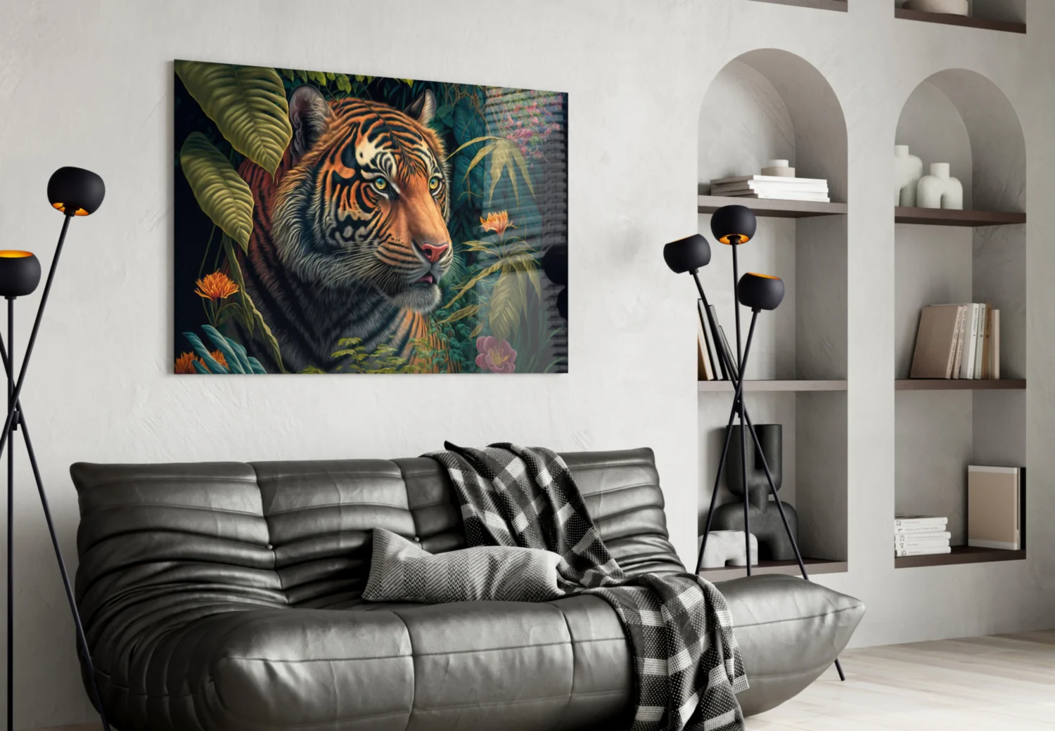 Trap Behind Flowers Glass Wall Art || Designers Collection - Image 5